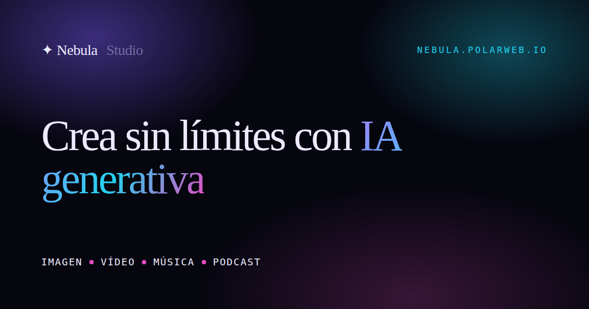 Captura de la web de Nebula Studio